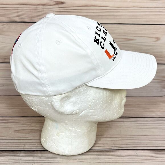 VTG Logo Athletic Miami vs Ohio State Kickoff Classic Hat White Snapback Cap - Picture 15 of 16